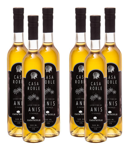 Licor De Cachaça De Alambique - Roble Anis - 6 Un 500ml