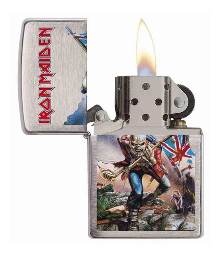 Encendedor Zippo Iron Maiden Design Plateado Zp29432