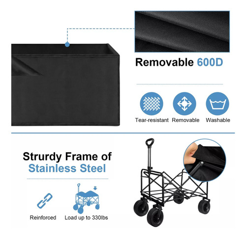 Carrito Para Compras Plegable Ideal Para El Camping Y Picnic