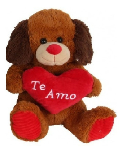 Peluche Perrito Corazón Te Amo Grande Hermoso San Valentin