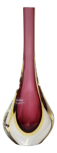 Vaso Solitário Murano Formia - Made In Italy Vinho Gota