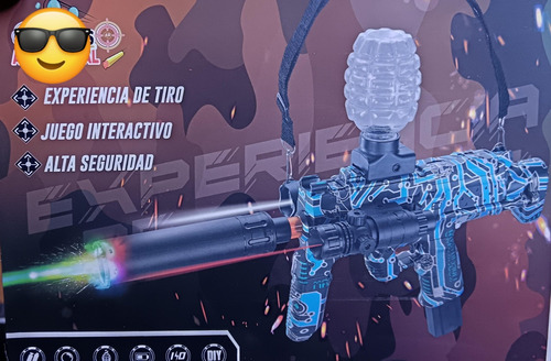 Pistola Mp7 Hidrogel Luz Rgb Linterna Super Potencia 2024
