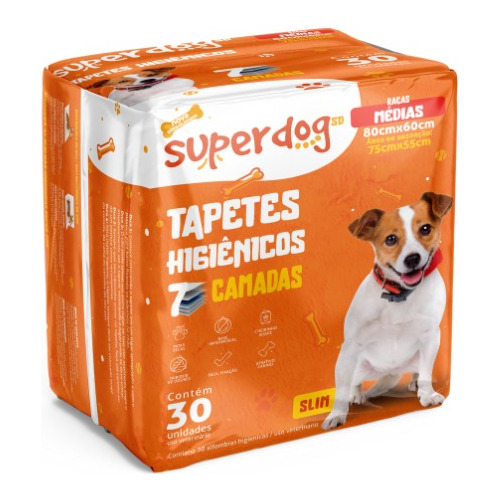 Tapetes Higiênicos Super Dog 80 X 60 Cm - Com 270 Unidades