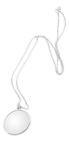 5x Magnificador Monocle Lente Collar Lupa Lupe (plata)