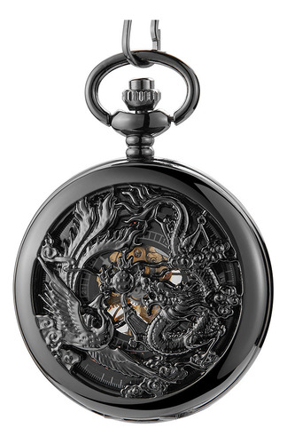 Reloj De Bolsillo Para Hombre Con Grabado Mecánico Antiguo