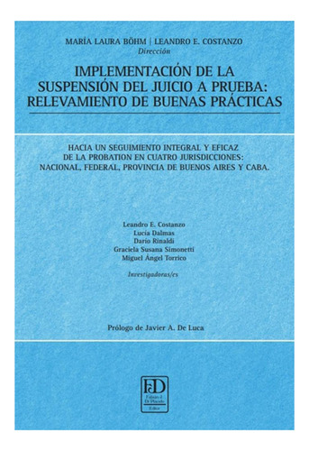 Implementación De La Suspensión Del Juicio A Prueba: Relevam