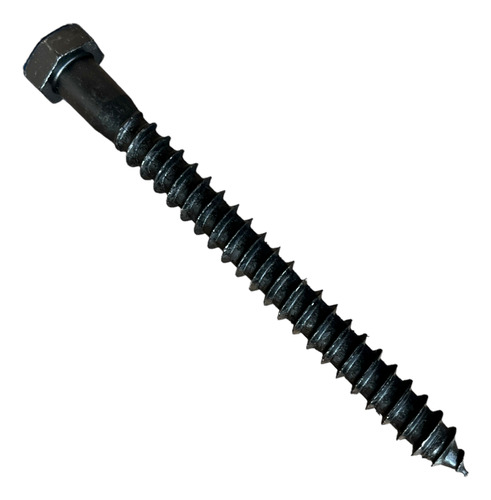 Tornillo Tirafondo Hexagonal Negro 1/4 X 2.1/2 100-u