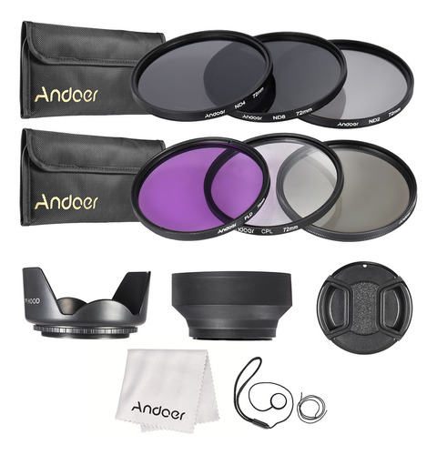 Kit De Bolsas De Tela Filtrante Nd Lens Nd4 Uv+cpl+fld+nd (n