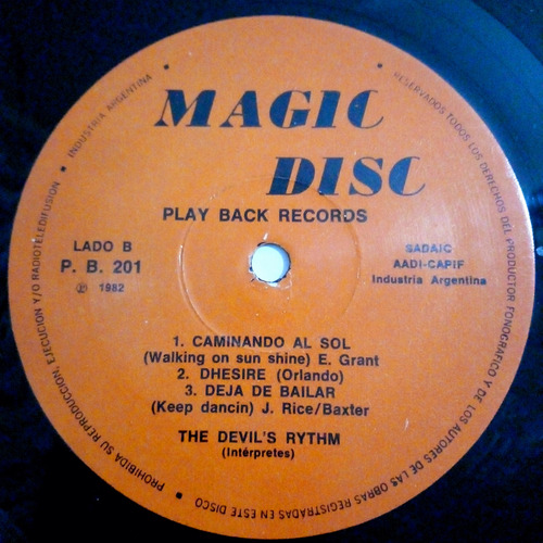 Vinilo Lp - Magic Disc (1982) Play Back Records Impecable Estándar