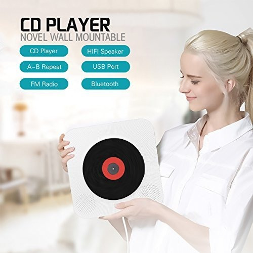 Imagen 2 de 7 de Reproductor De Cd, Wrcibo, Montaje En Pared, Bluetooth,