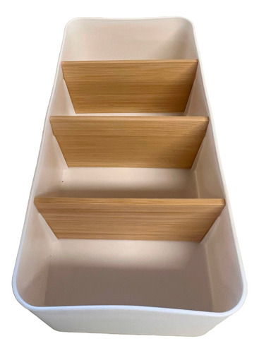 Cajas Organizadoras Con Divisiones Baño Cocina Escritorio Blanco Lisa
