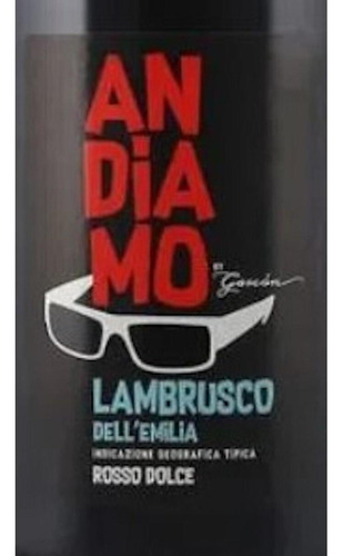 Pack De 12 Vino Espumoso Andiamo Único Lambrusco Rosso 750 M