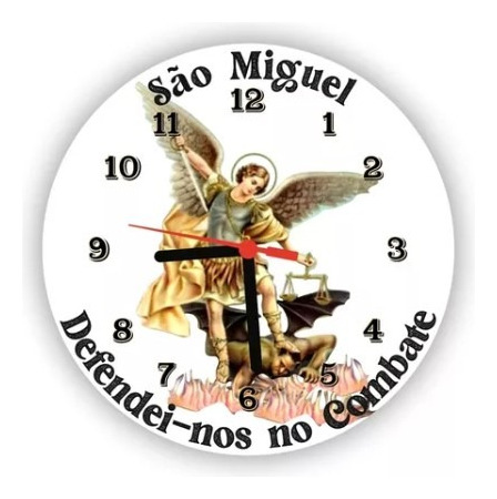 Relógio De Parede E Mesa São Miguel Arcanjo