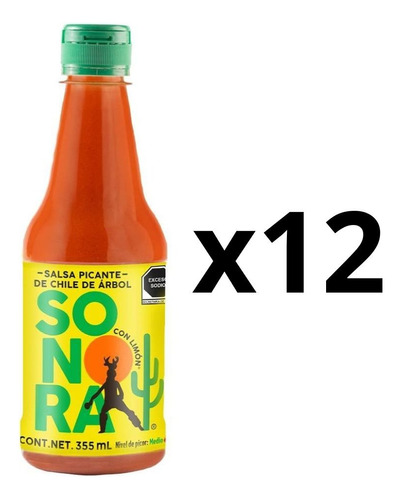 Salsa Sonora Limón 12 Piezas 355 Ml Salsa Castillo