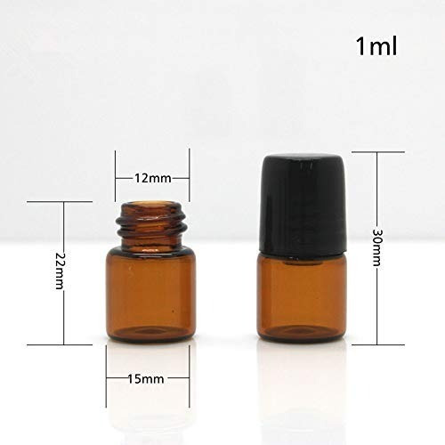 Imagen 4 de 7 de 25 Botellas Ámbar De 1ml Con Roll On De Acero Inoxidable