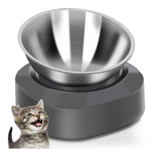 Imagen 1 de 10 de Comedero Bebedero Gatos Perros Elevado Acero Inoxidables New