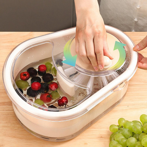 Lavadora De Frutas Com Manivela Cesta De Lavagem Drenante