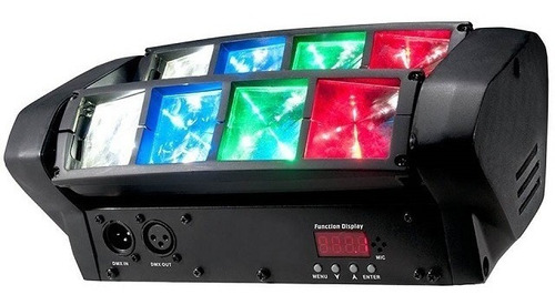 Gbr Multipanel 3 Efecto Led Spider 3w Flash 8 Leds Dmx 512 