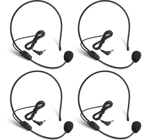 4 Piezas De Micrófono Para Auriculares, Brazo Flexible...