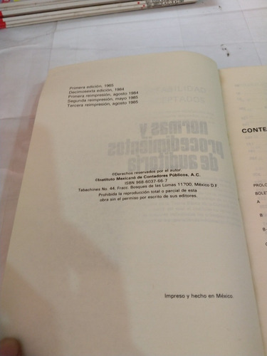 Normas Y Procedimientos De Auditoría Imcp (Usado)