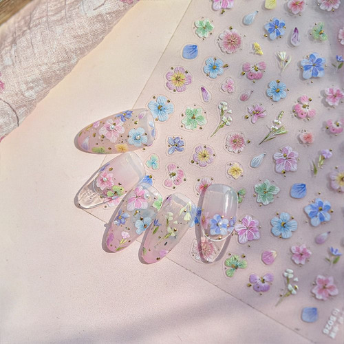 Adesivos De Arte De Unhas, Flores Silvestres De Primavera, D