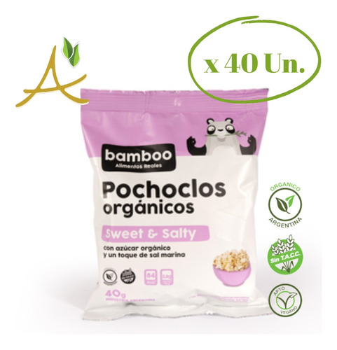 Pochoclos Organicos Sweet & Salty Pack X 40g - Bamboo