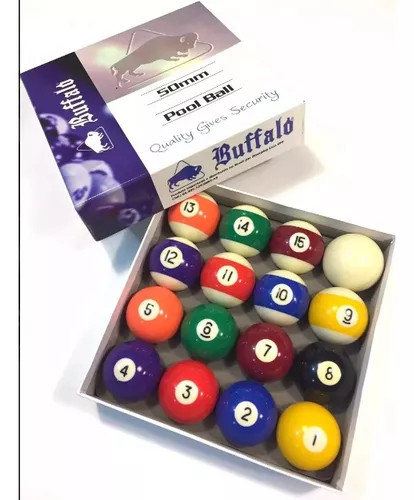 Ref: E13218-54 - Jogo de Bolas Para Bilhar Numeradas 54mm Buffalo