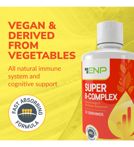 Enp Complejo B Líquido 32 Oz Vitaminas B6 B12 Energía