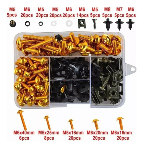 Kit De Tornillos De Carenado De Carcasa De Motocicleta 195 P