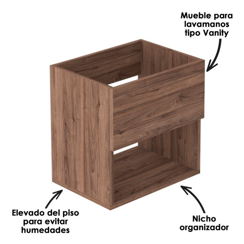 Combo Lavamanos Eco 40x30cm + Mueble Rayo Elevado