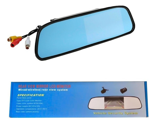 Imagem 8 de 9 de Espelho Retrovisor Monitor Com Câmera De Ré Tela Lcd 4,3