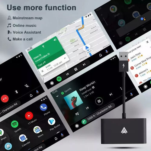 Conversor De Adaptador De Carro Carplay Auto Sem Fio Android