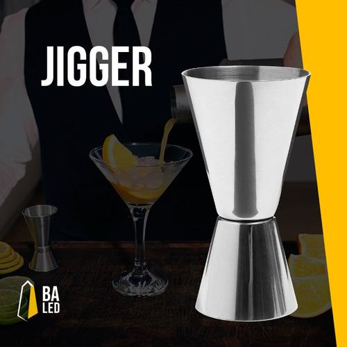Imagen 6 de 10 de Medidor Onzas Jigger Tragos Bebidas Acero Inoxidable Barman