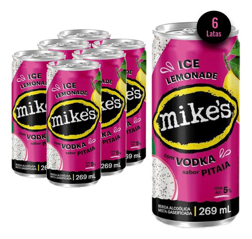 Drink Pronto Mike's Hard Lemonade Pitaia 269ml (6 Latas)