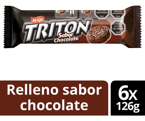 Galletas Triton® Chocolate 126g Pack X6