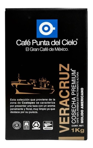 Café Molido Punta Del Cielo Cosecha Premium Veracruz 1 Kg