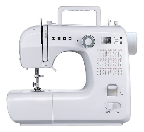 Máquina De Coser Zego Pro 30 Puntadas Overlock 380 P/min Lcd