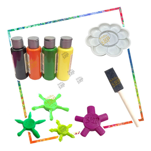 + Set Para Puntillismo Completo! Pinturas Paleta Estrellas +