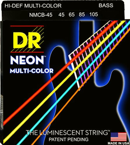 Dr Strings -  Neon 4 Bass Guitar String Medium Multi-color