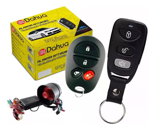 Alarma Automotriz 2 Controles Sirena Sensor Impacto Antirobo