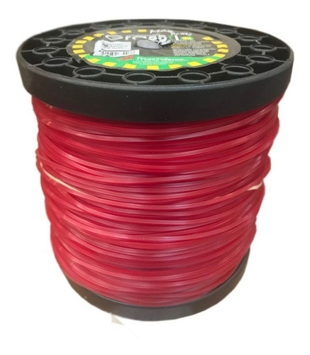 Fio Nylon Refil Grama Aparador Mazzafero Quadrada 2,6mm 258m Cor Vermelho