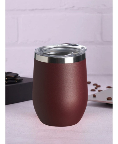 Mini Copo Térmico Café Chá Anti-vazamento Inox P/ Chopp Cor Vinho Liso