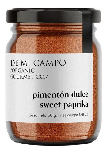 Pimenton Dulce Organico En Frasco De Mi Campo 50gr.