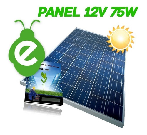 Panel Solar 75watts 12v Carga Baterías Camping Lancha Led