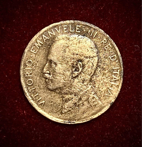 Moneda 1 Centésimo Italia 1916 Km 40 Vittorio Emanuele 3