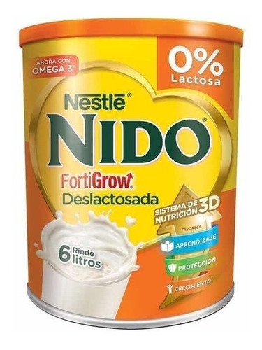 Imagen 1 de 1 de Leche de fórmula en polvo sin TACC Nestlé Nido FortiGrow Deslactosada  en lata  de 800g a partir de los 2 años