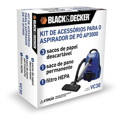 Kit Acessórios Para Aspirador De Pó Ap3000 Black+decker Vc30