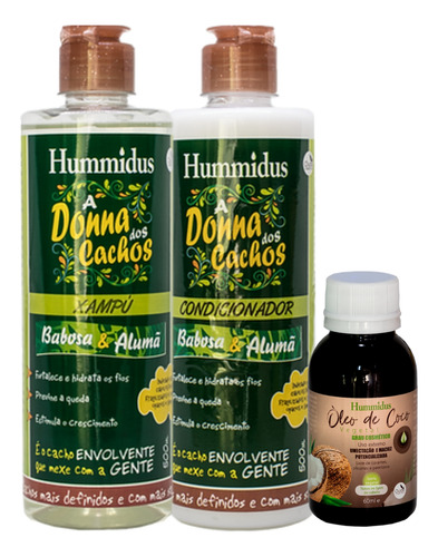 Shampoo E Condicionador Babosa 500ml - Óleo De Coco