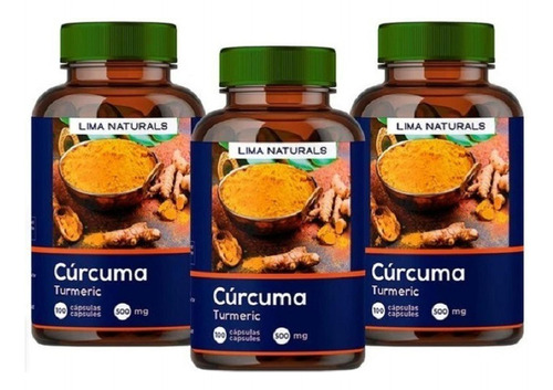 Pack 03 Frascos Curcuma Natural - Con Envío Gratis