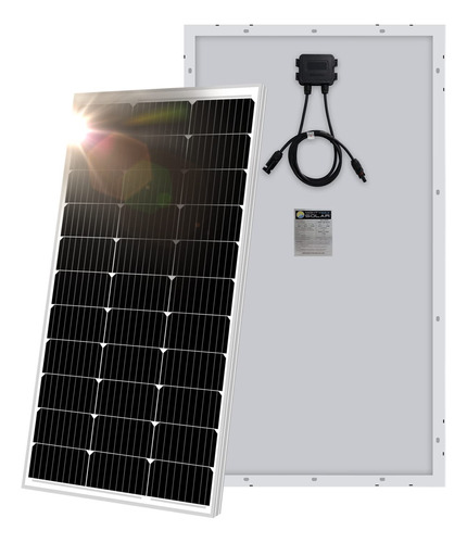 Cargador Panel Solar Monocristalino Impermeable 100 Vatio 12